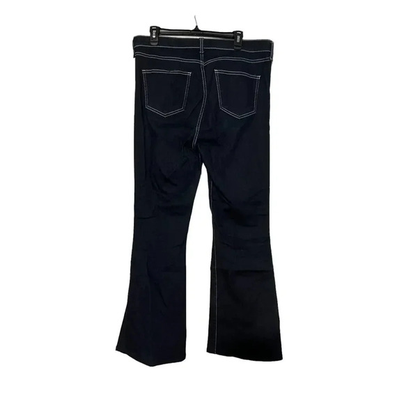 Veronica Beard Beverly High Rise Skinny Flare Jean Button Fly Tumble Topstitch - Picture 6 of 7